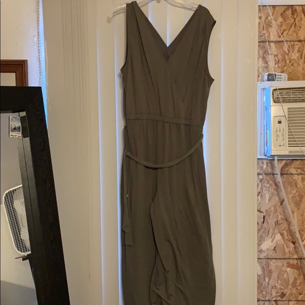 Army green romper